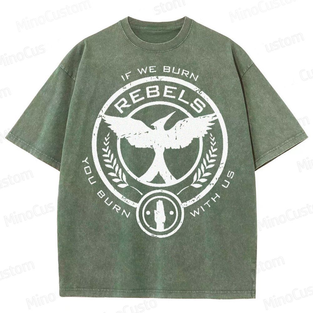 “If We Burn, You Burn With Us” Washed T-Shirt 