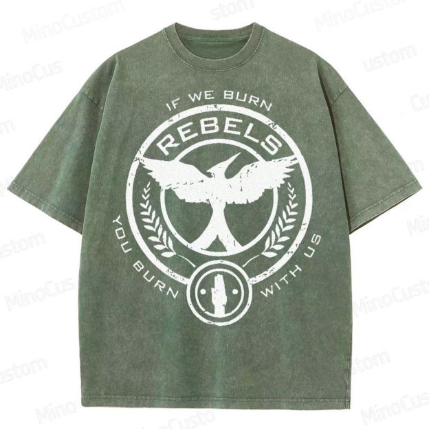 “If We Burn, You Burn With Us” Washed T-Shirt 