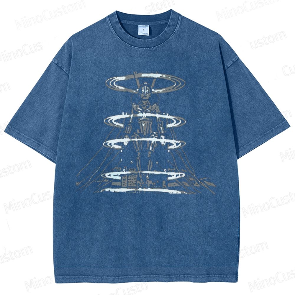 Retro Robot Sci Fi Movie Washed T-Shirt