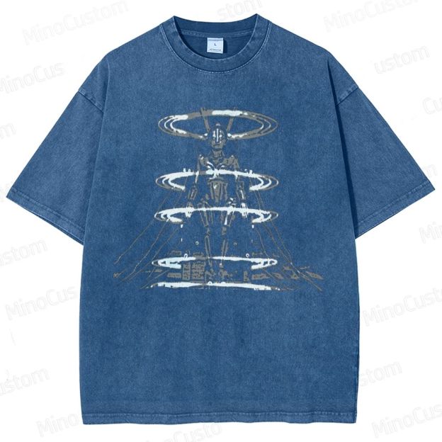 Retro Robot Sci Fi Movie Washed T-Shirt