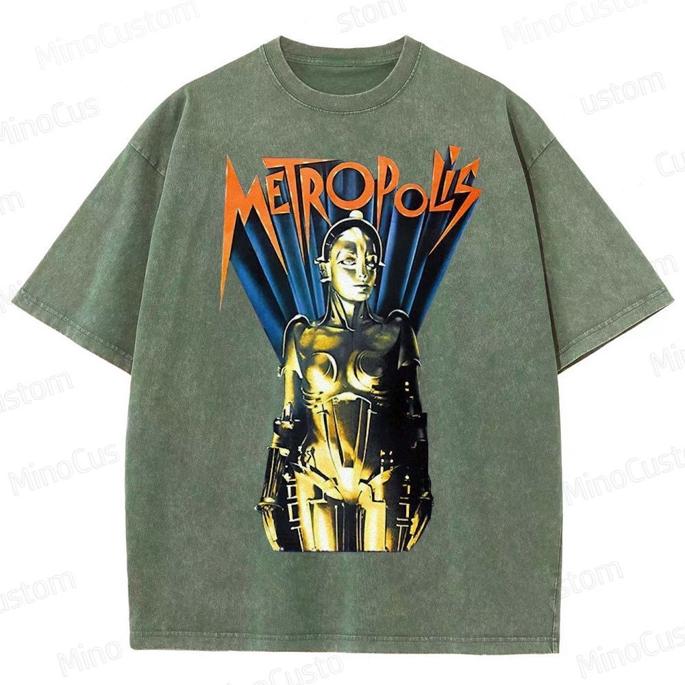 Metropolis Maschinenmensch Poster Washed T-Shirt 
