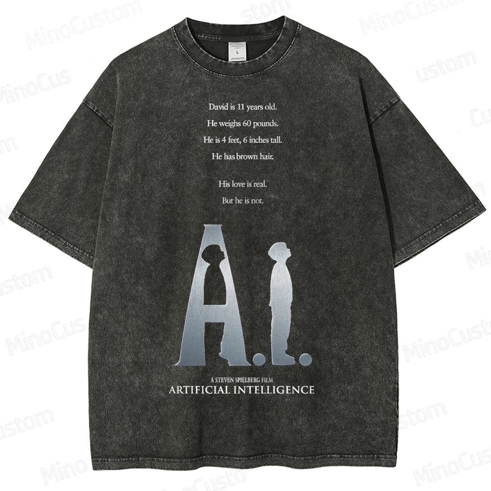 A.I. Artificial Intelligence Movie Washed T-Shirt 