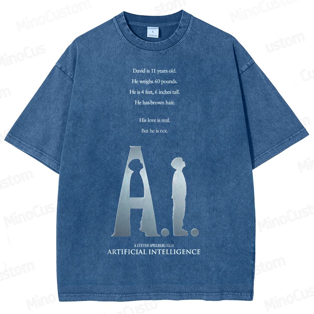 A.I. Artificial Intelligence Movie Washed T-Shirt 