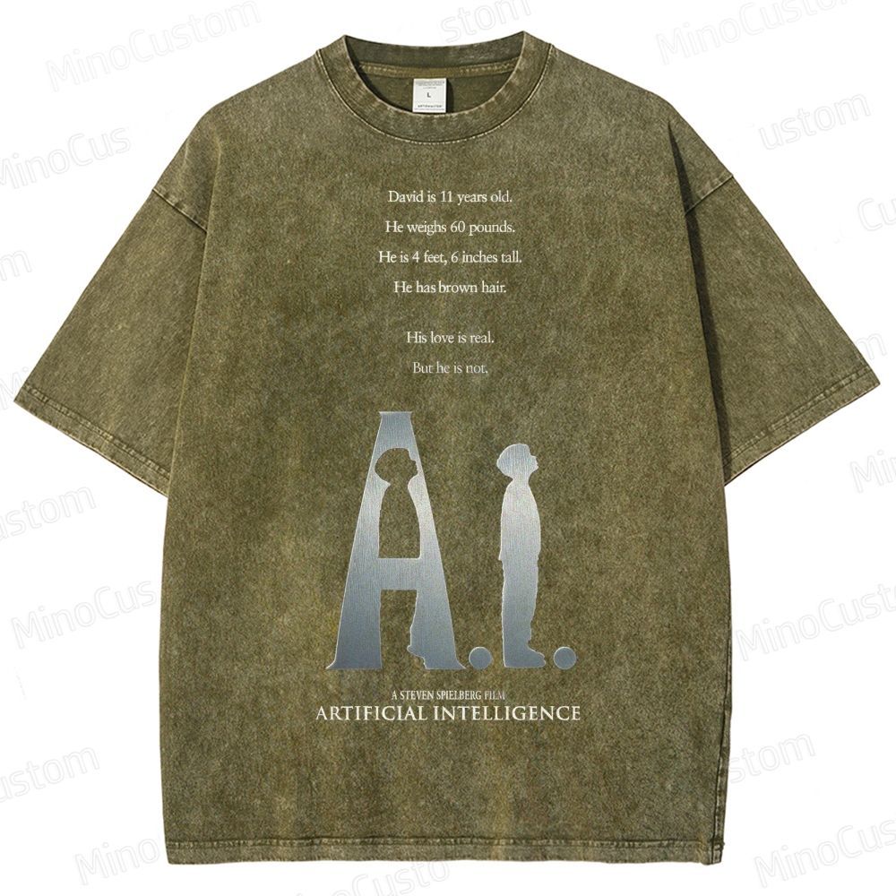 A.I. Artificial Intelligence Movie Washed T-Shirt 