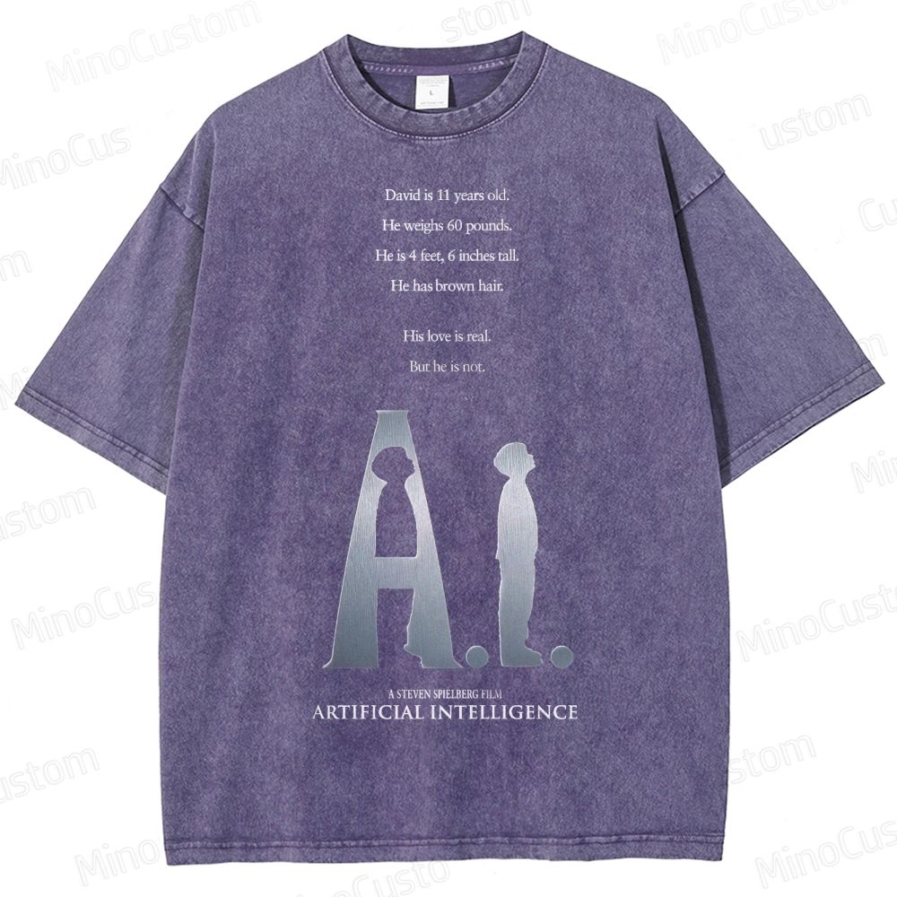 A.I. Artificial Intelligence Movie Washed T-Shirt 