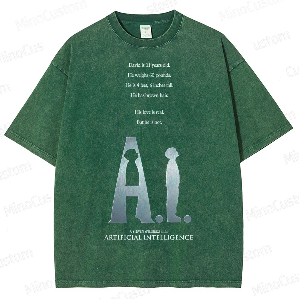 A.I. Artificial Intelligence Movie Washed T-Shirt 