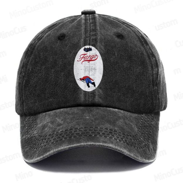 Fargo Minimalist Crime Scene Vintage Casual Washed Cap