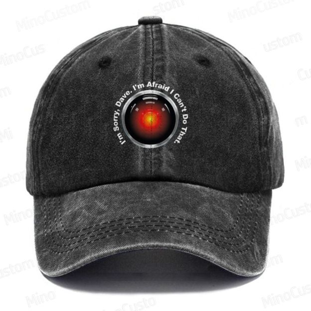 HAL Sorry Dave Quote  I‘m Afraid I Can't Do That Vintage Casual Washed Cap 