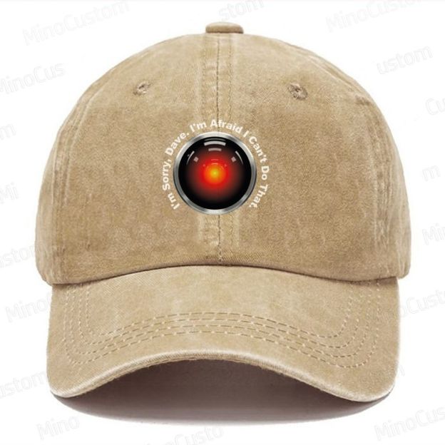 HAL Sorry Dave Quote  I‘m Afraid I Can't Do That Vintage Casual Washed Cap 
