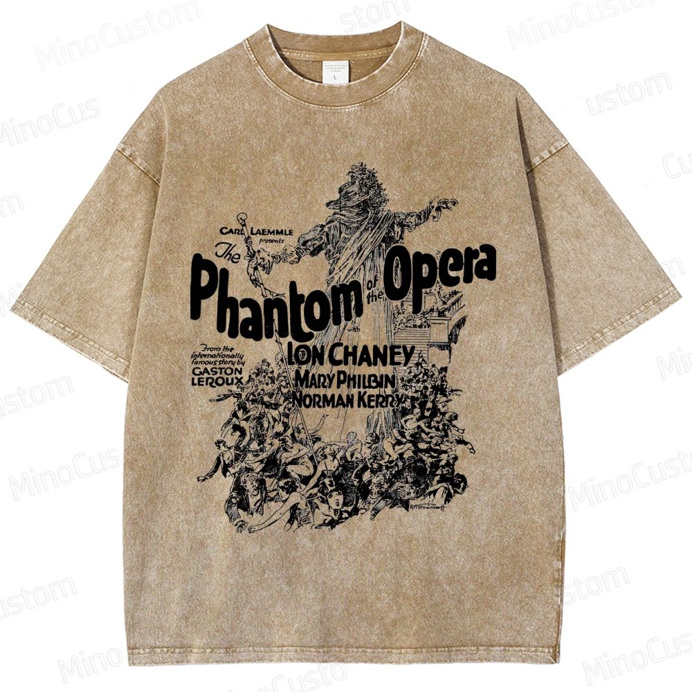 The Phantom of the Opera (1925) Vintage Poster Graphic Washed Vintage T - Shirt