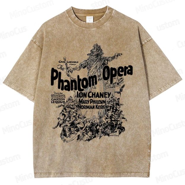 The Phantom of the Opera (1925) Vintage Poster Graphic Washed Vintage T - Shirt