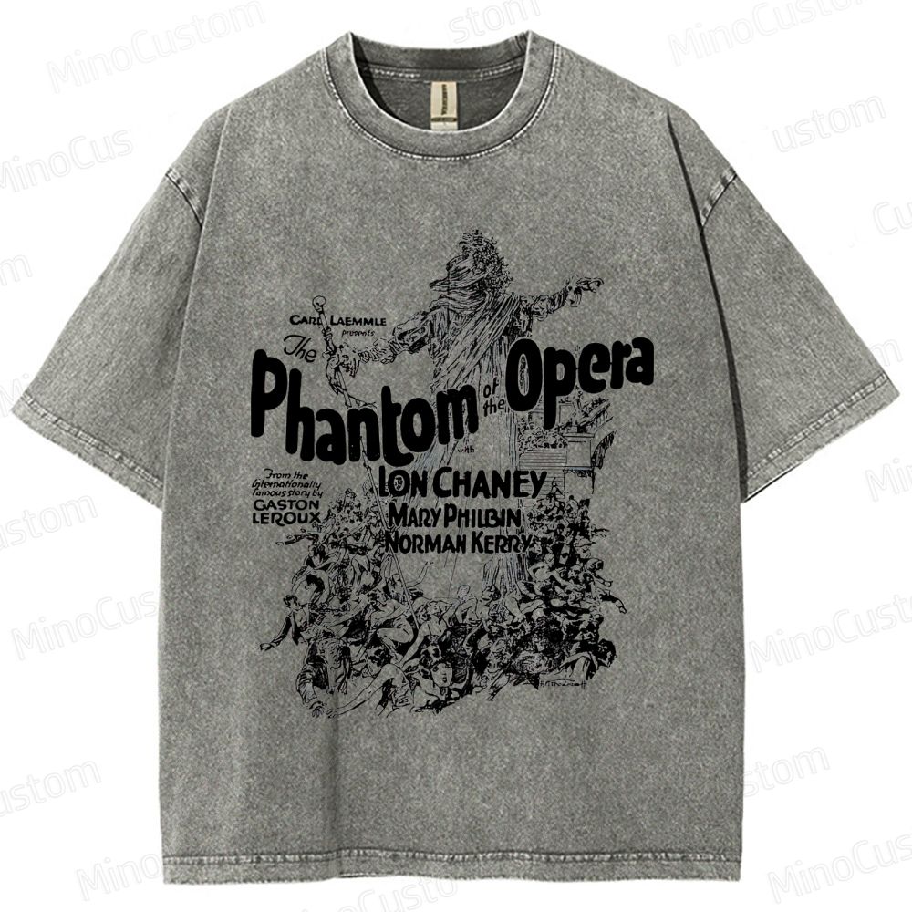 The Phantom of the Opera (1925) Vintage Poster Graphic Washed Vintage T - Shirt