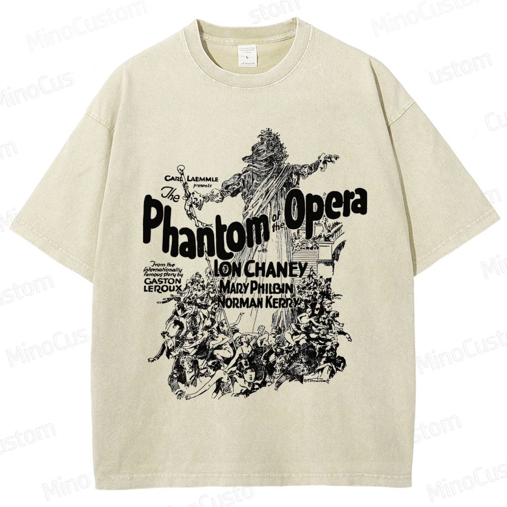 The Phantom of the Opera (1925) Vintage Poster Graphic Washed Vintage T - Shirt