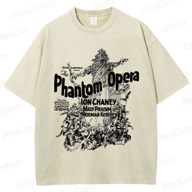 The Phantom of the Opera (1925) Vintage Poster Graphic Washed Vintage T - Shirt