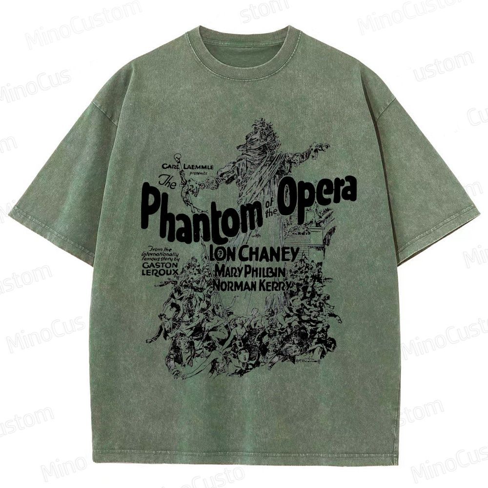 The Phantom of the Opera (1925) Vintage Poster Graphic Washed Vintage T - Shirt