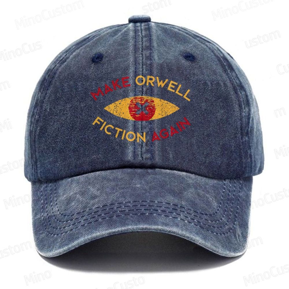 Make Orwell Fiction Again Vintage Washed Cap 