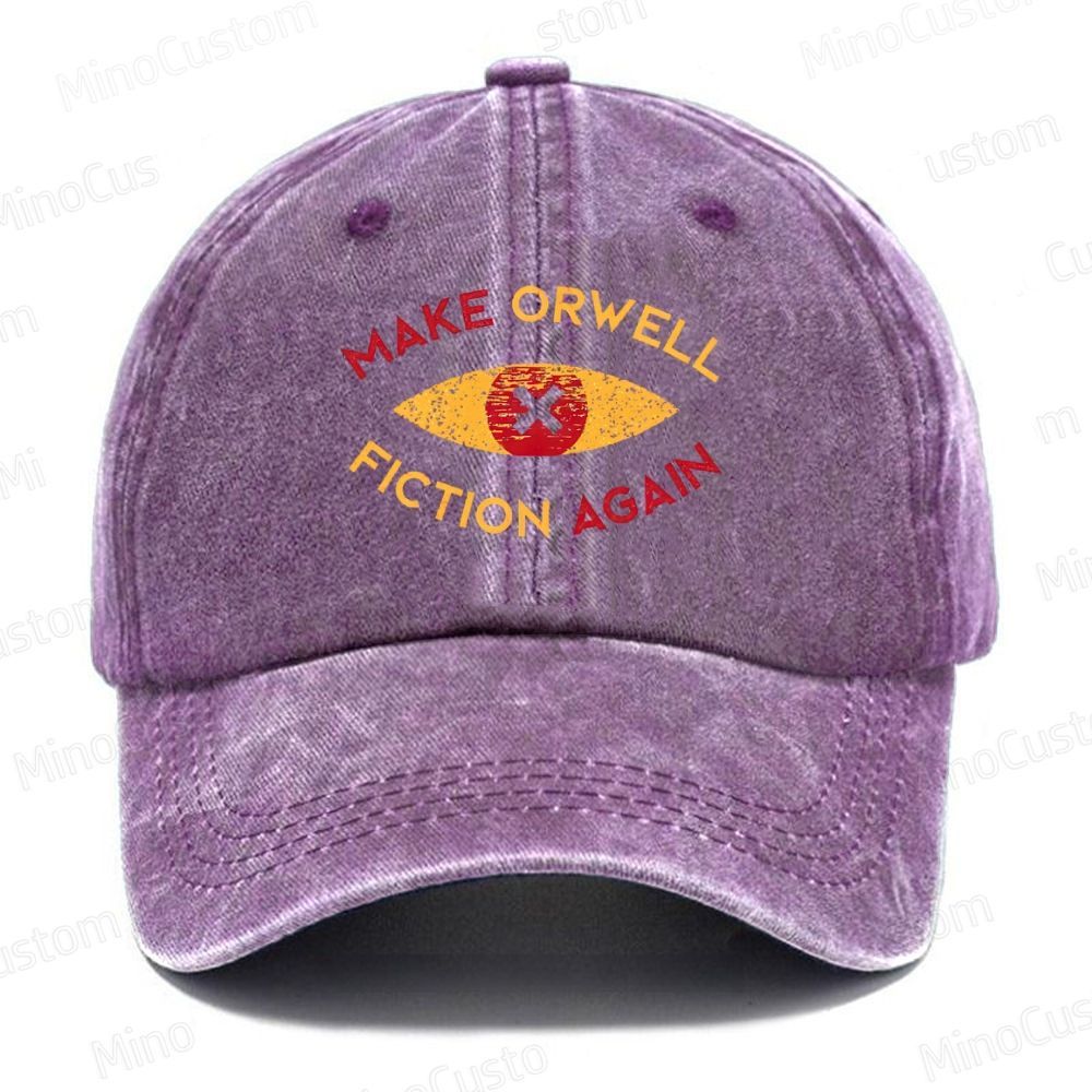 Make Orwell Fiction Again Vintage Washed Cap 