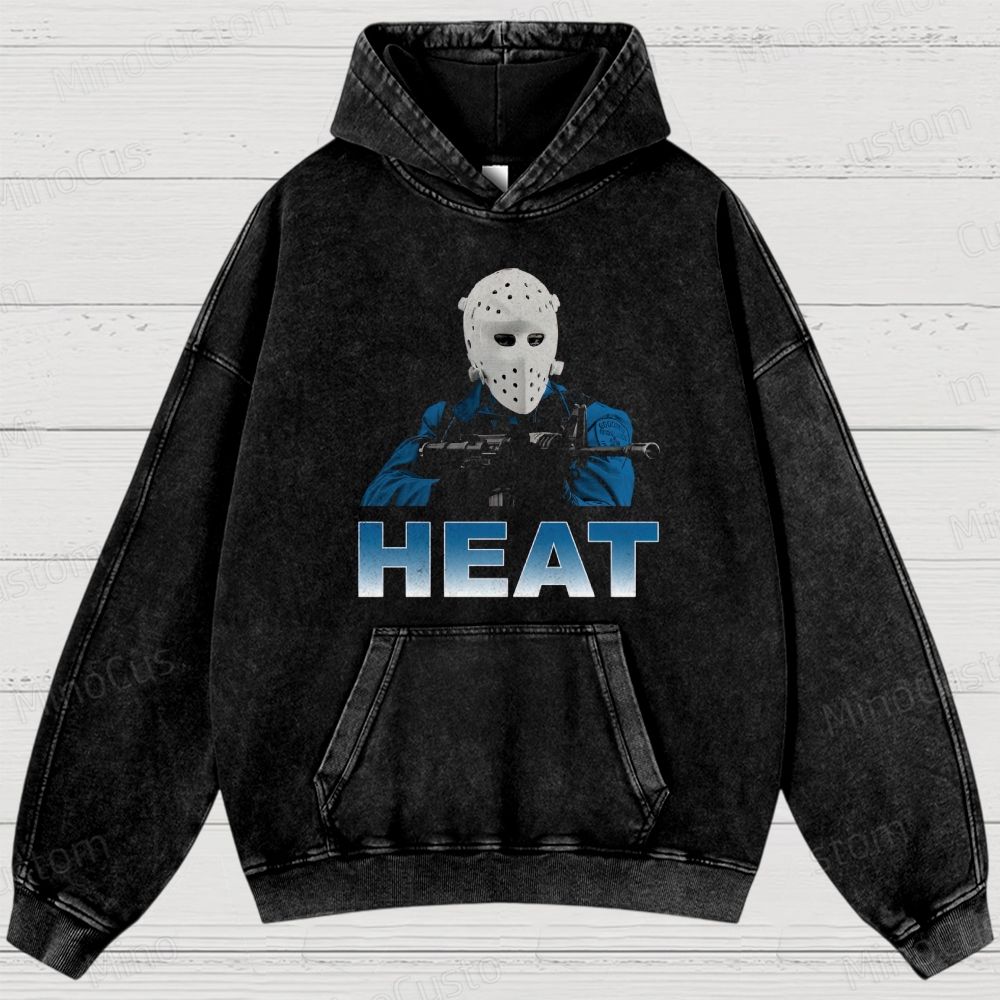 Heat Character Parody and Title Graphic Washed Vintage Hoodie