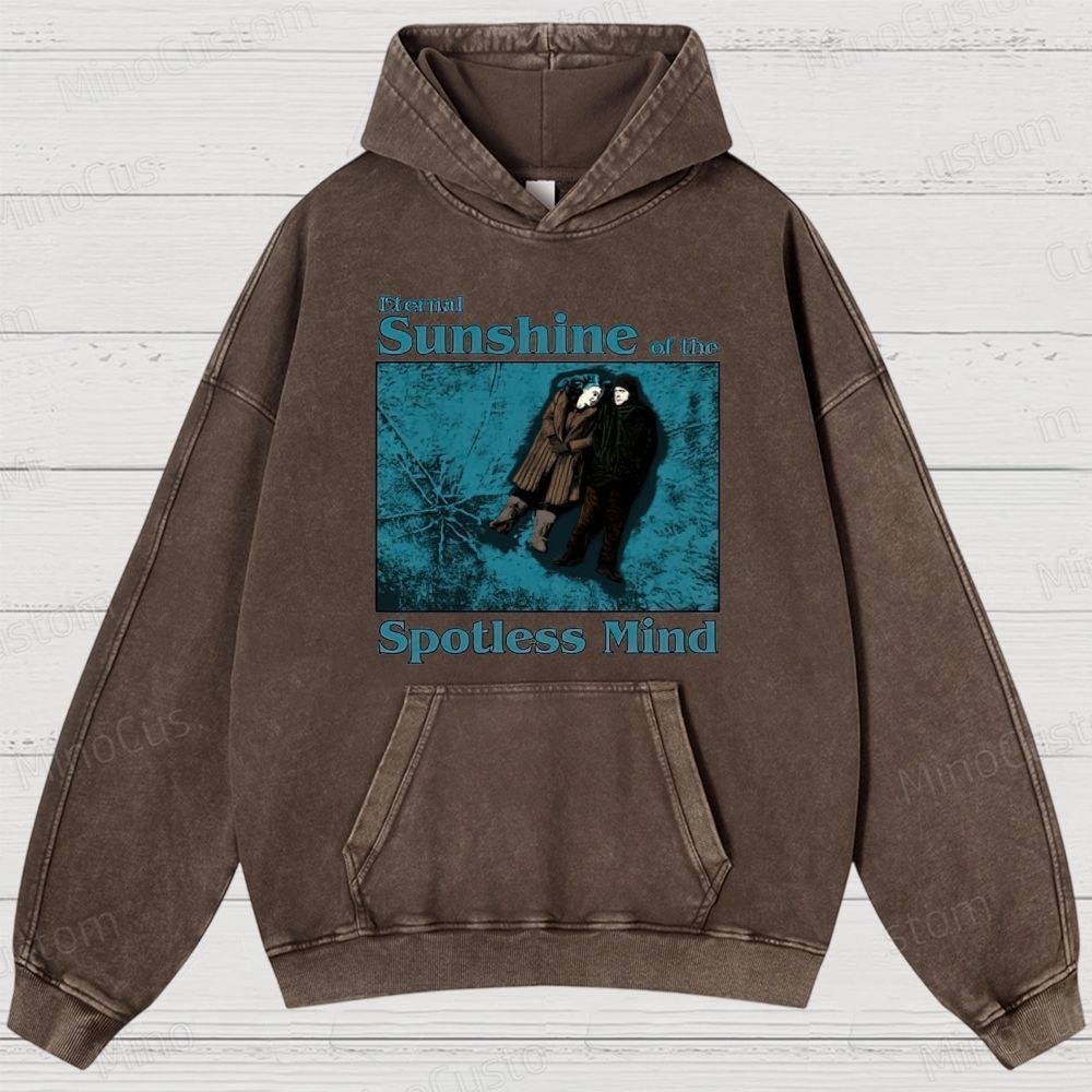 Eternal Sunshine of the Spotless Mind Scene and Title Graphic Washed Vintage Hoodie
