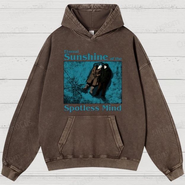 Eternal Sunshine of the Spotless Mind Scene and Title Graphic Washed Vintage Hoodie
