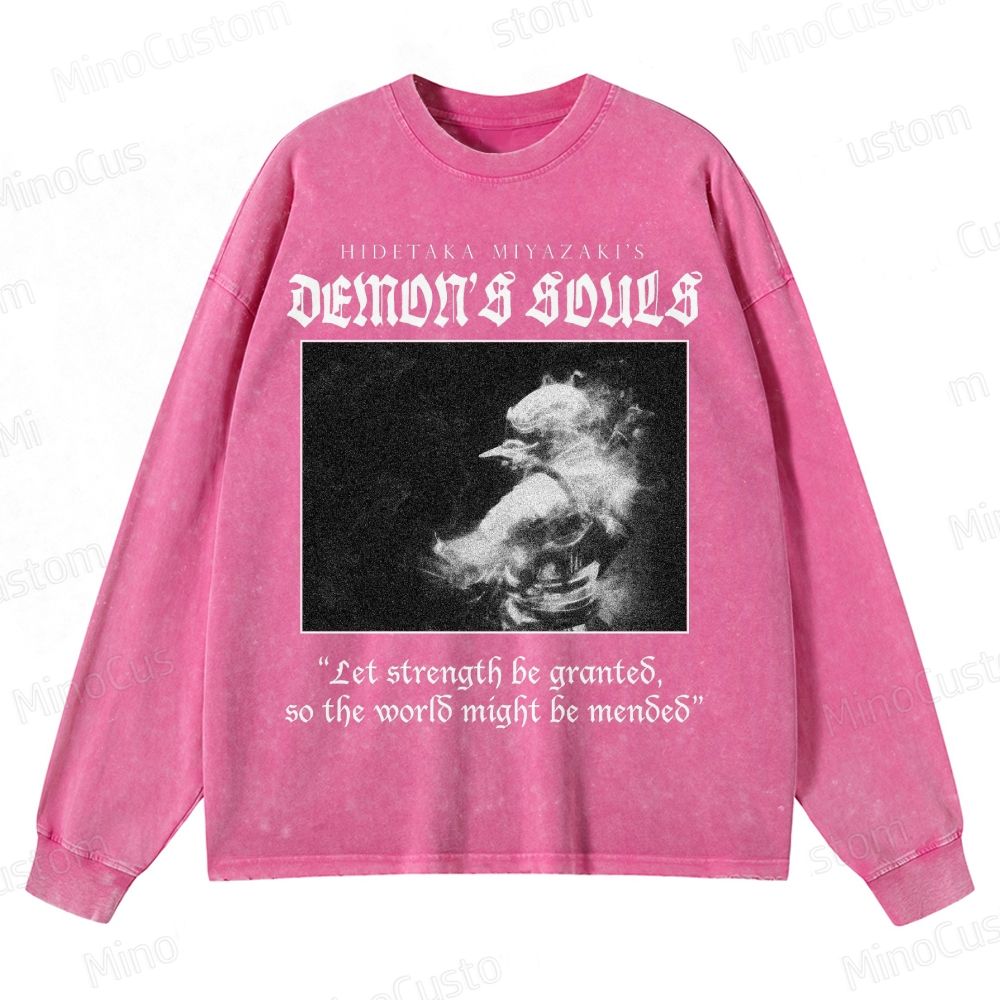 Demon's Souls Soulsborne Crewneck Washed Sweatshirt