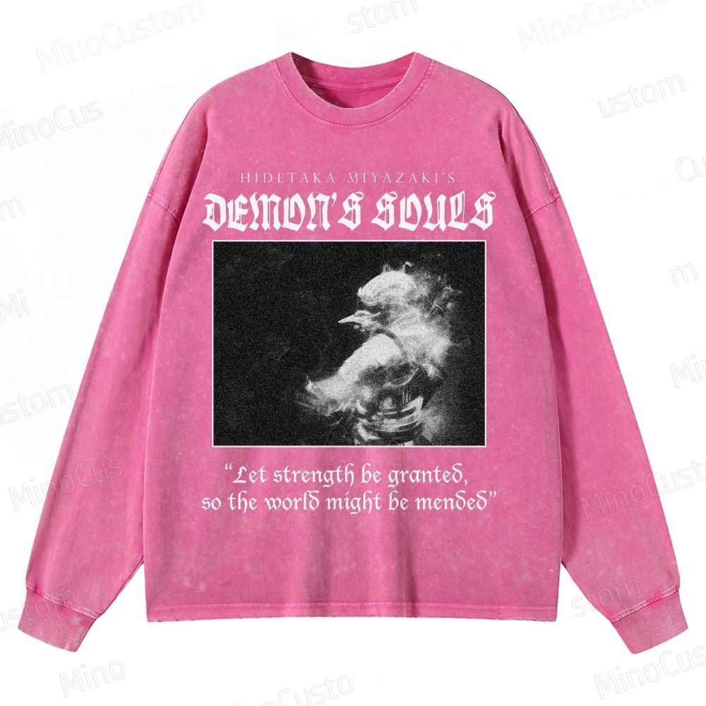 Demon's Souls Soulsborne Crewneck Washed Sweatshirt