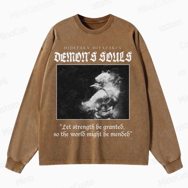 Demon's Souls Soulsborne Crewneck Washed Sweatshirt
