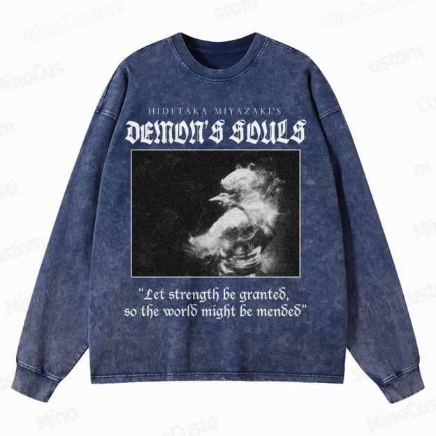 Demon's Souls Soulsborne Crewneck Washed Sweatshirt