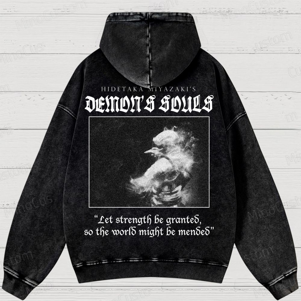 Demon's Souls Soulsborne Washed Hoodies
