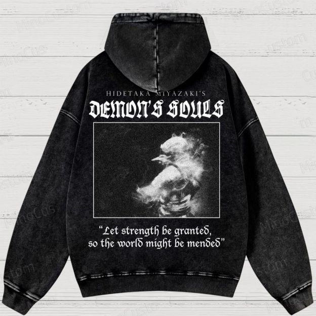 Demon's Souls Soulsborne Washed Hoodies