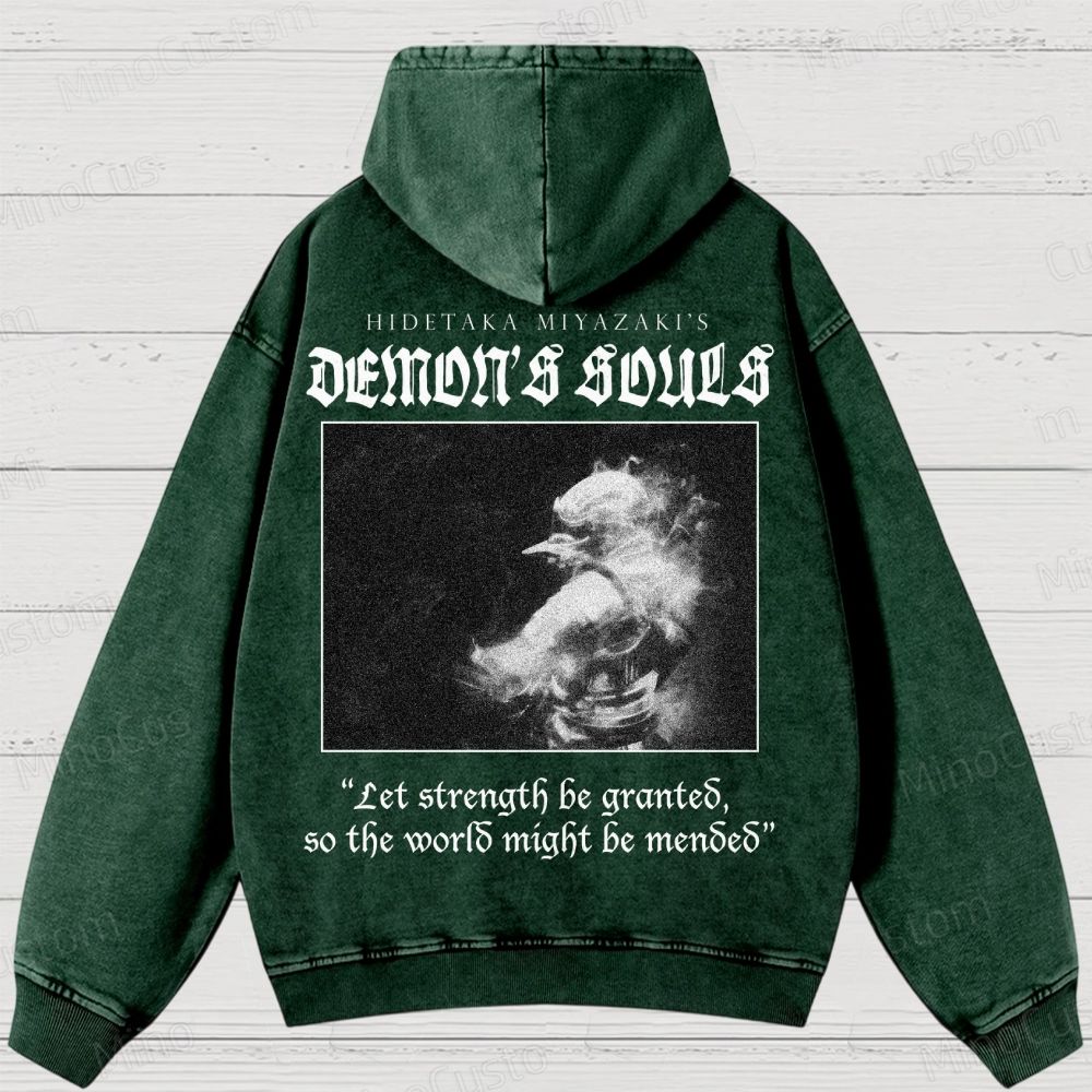 Demon's Souls Soulsborne Washed Hoodies