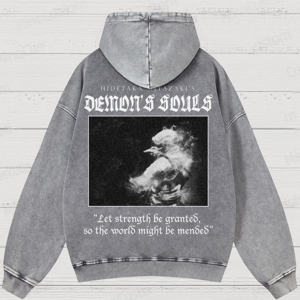 Demon's Souls Soulsborne Washed Hoodies
