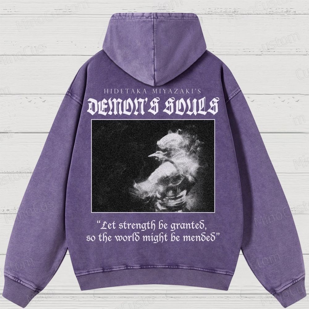 Demon's Souls Soulsborne Washed Hoodies