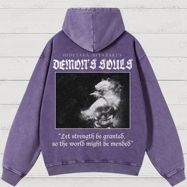 Demon's Souls Soulsborne Washed Hoodies