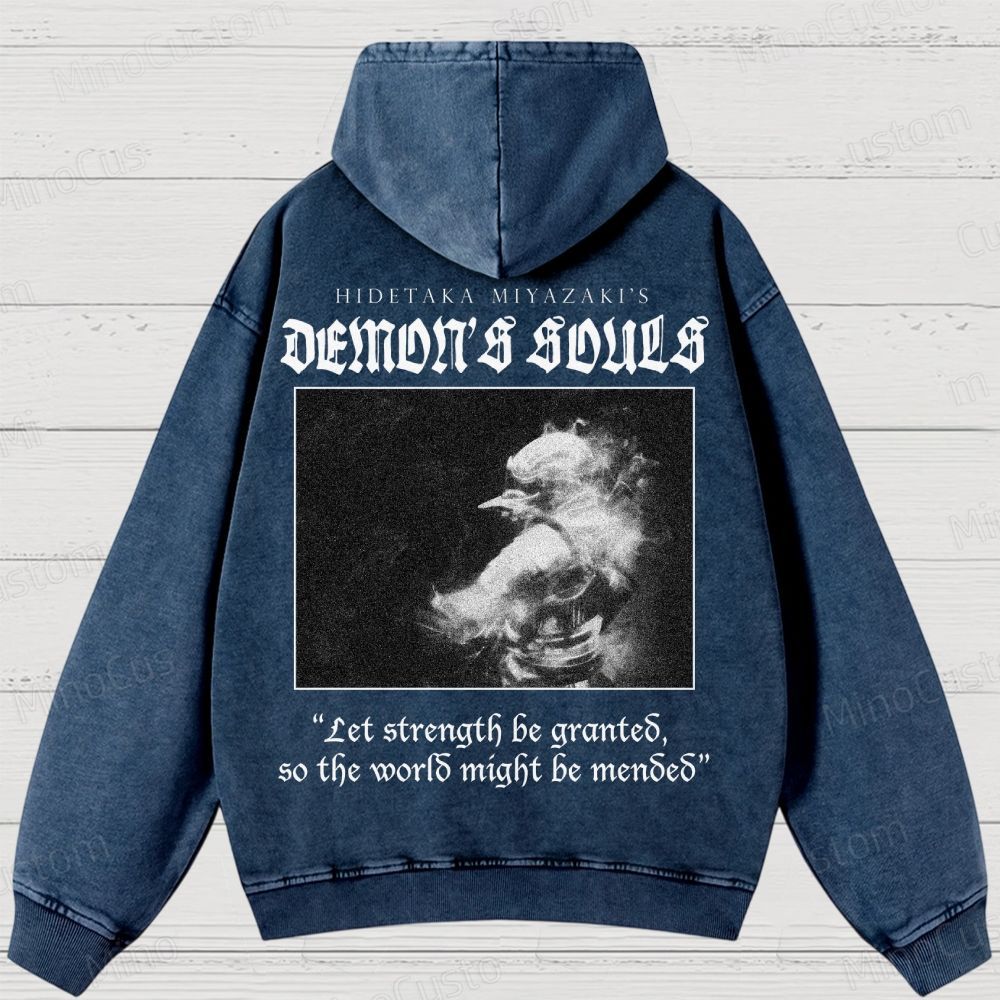 Demon's Souls Soulsborne Washed Hoodies