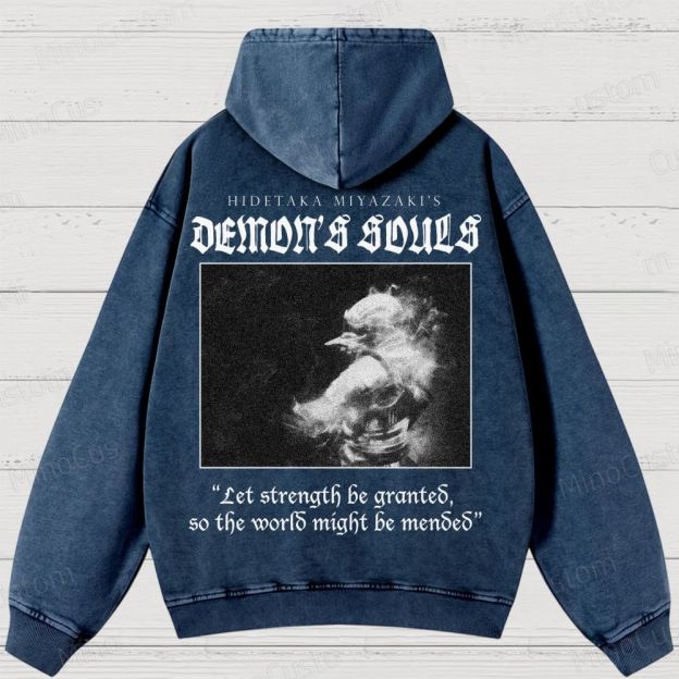 Demon's Souls Soulsborne Washed Hoodies