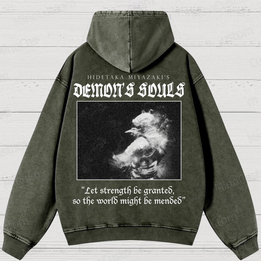 Demon's Souls Soulsborne Washed Hoodies