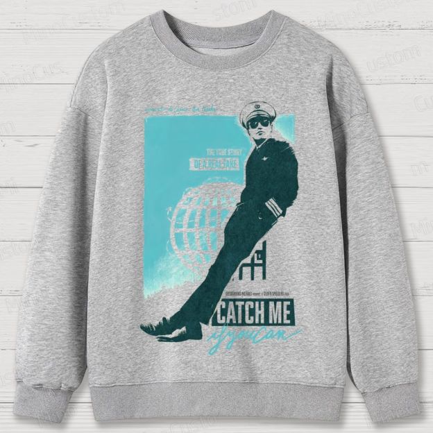 Catch Me If You Can Scene and Title Graphic Washed Vintage Sweatshirt