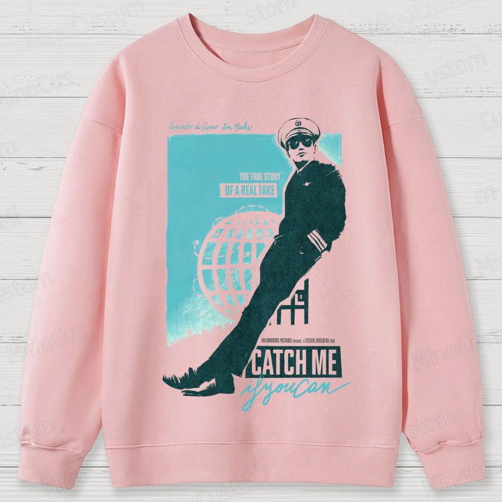 Catch Me If You Can Scene and Title Graphic Washed Vintage Sweatshirt