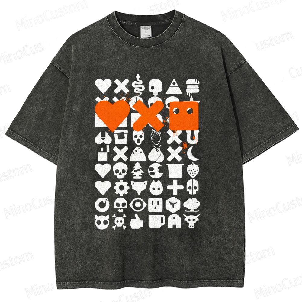 Love, Death & Robots Icon Collage Washed Vintage T - Shirt