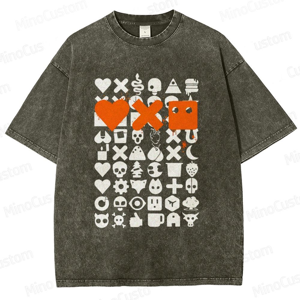 Love, Death & Robots Icon Collage Washed Vintage T - Shirt