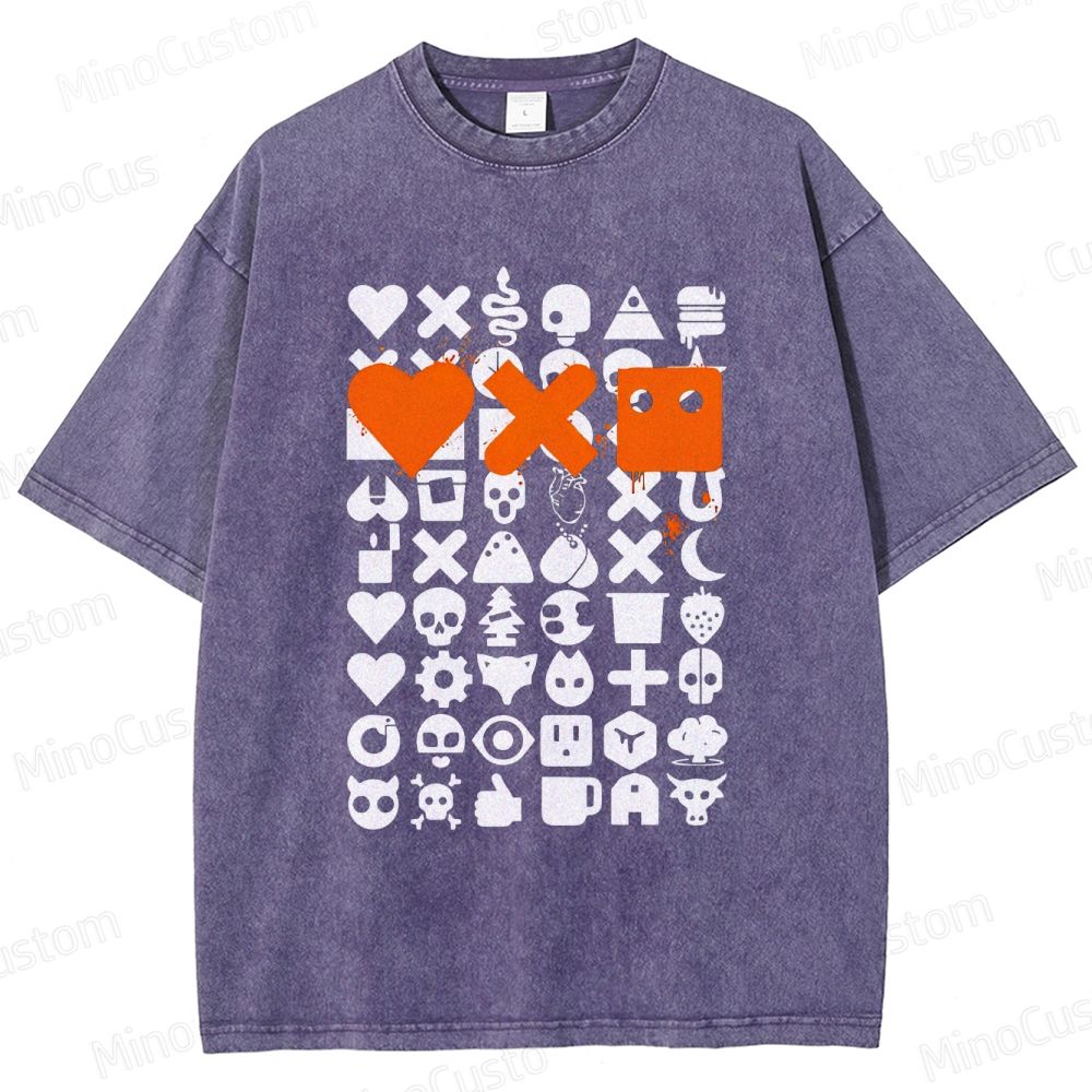 Love, Death & Robots Icon Collage Washed Vintage T - Shirt