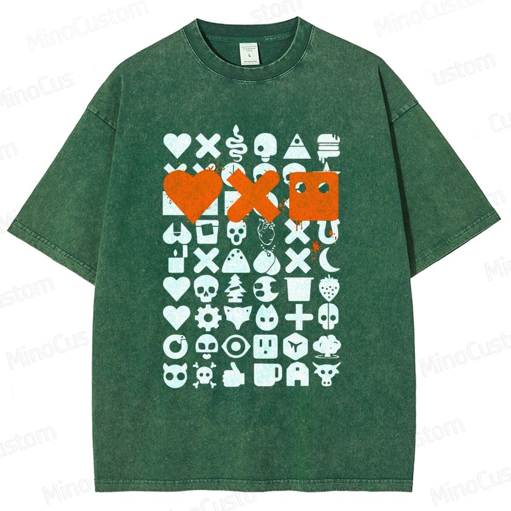 Love, Death & Robots Icon Collage Washed Vintage T - Shirt