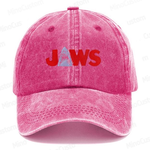Jaws Embroidered Washed Cap 