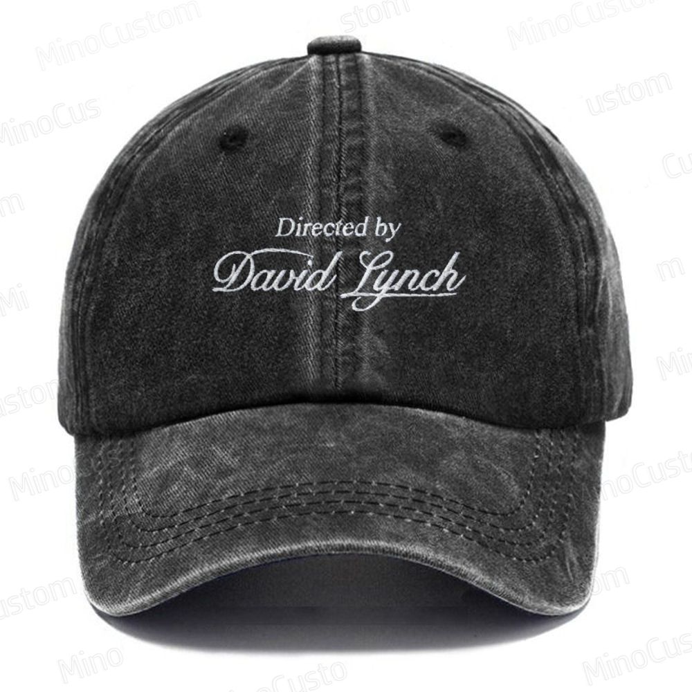  Blue Velvet Embroidered Washed Cap 