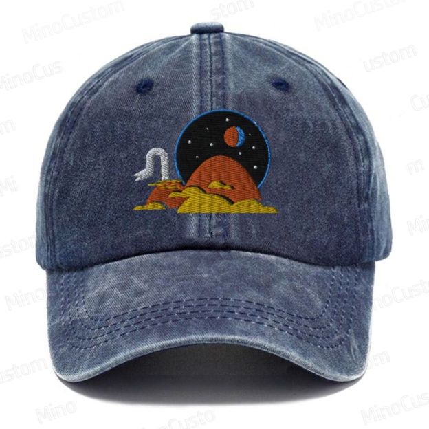 Arrakis Space Planet Embroidered Washed Cap