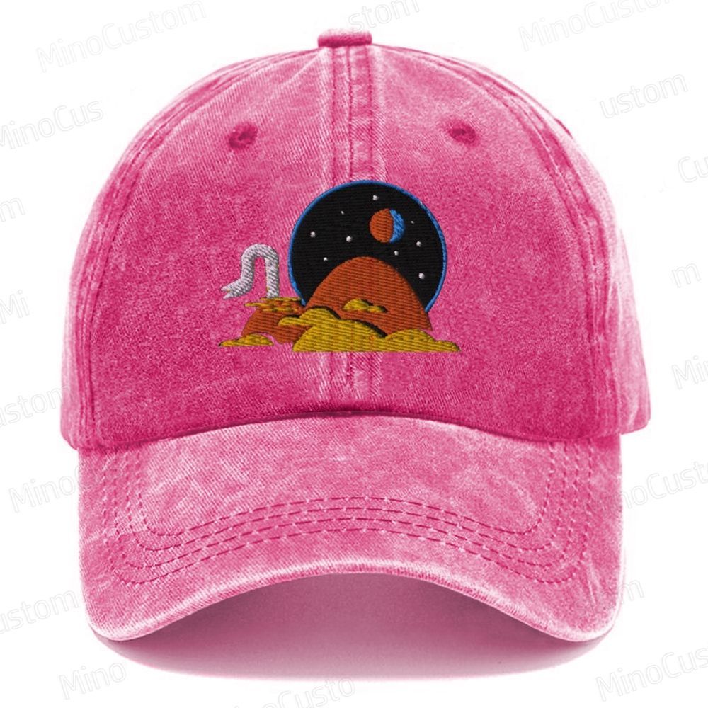 Arrakis Space Planet Embroidered Washed Cap