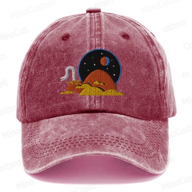 Arrakis Space Planet Embroidered Washed Cap