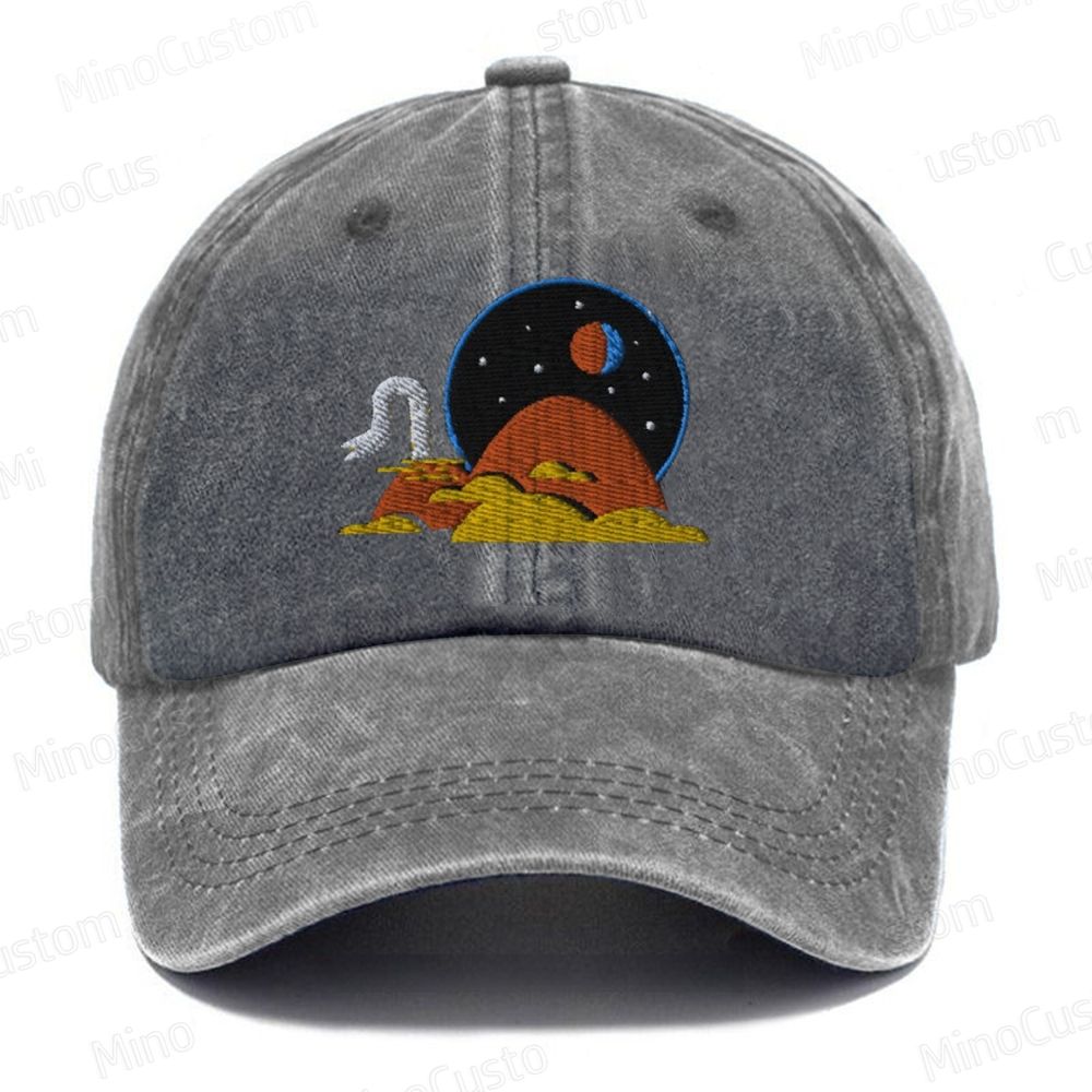Arrakis Space Planet Embroidered Washed Cap