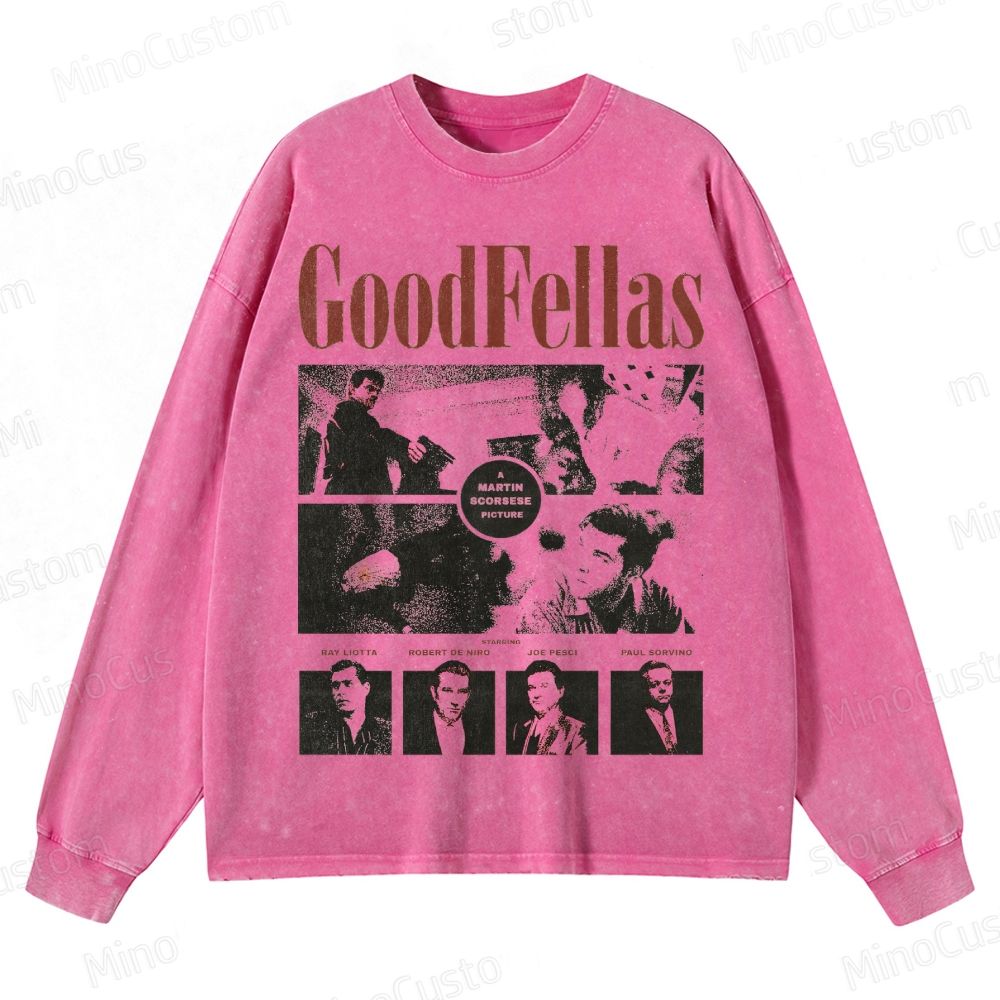 Goodfellas Scene & Cast Collage Graphic Washed Vintage Sweatshirt